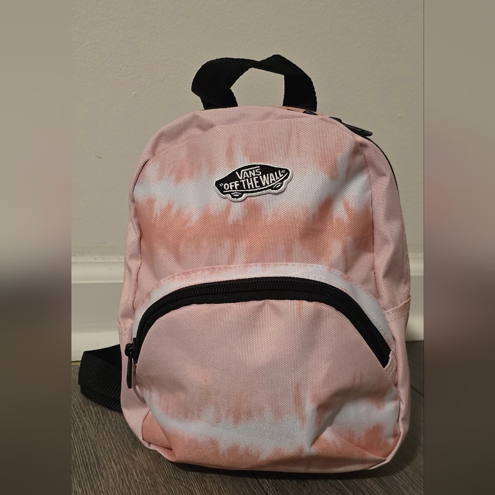 Vans Off The Wall Sunwaves Tie-Dye Pink Rose Mini Backpack Y2K Skater Festival